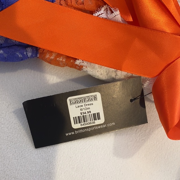 Orange and blue infant dress; 6-12months - Picture 3 of 4